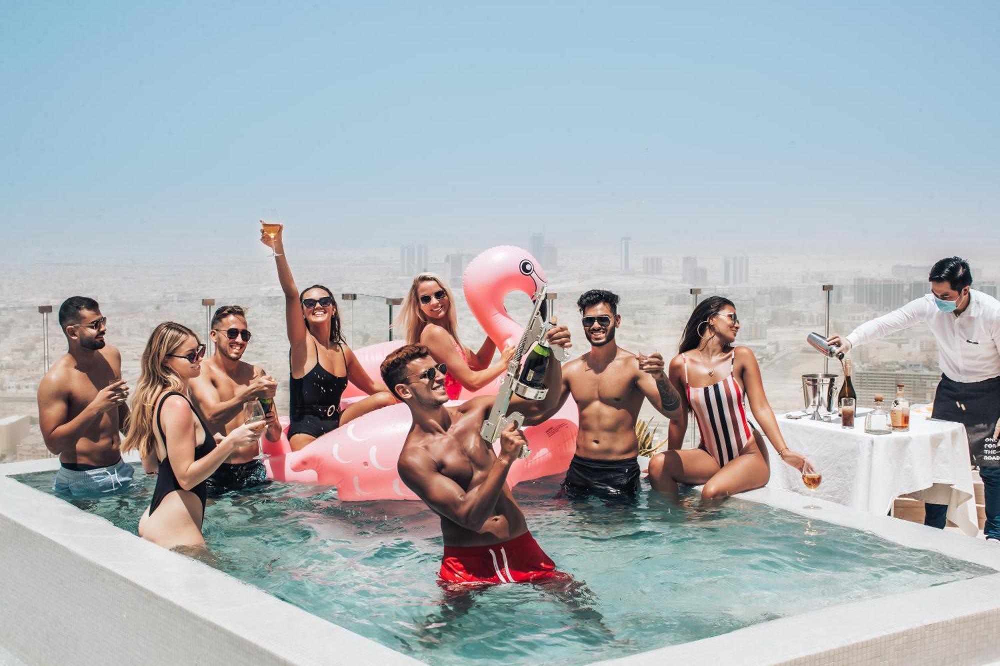 Five Jumeirah Village Dubai Buitenkant foto The Pool at the Standard East Village
